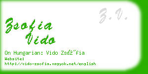 zsofia vido business card